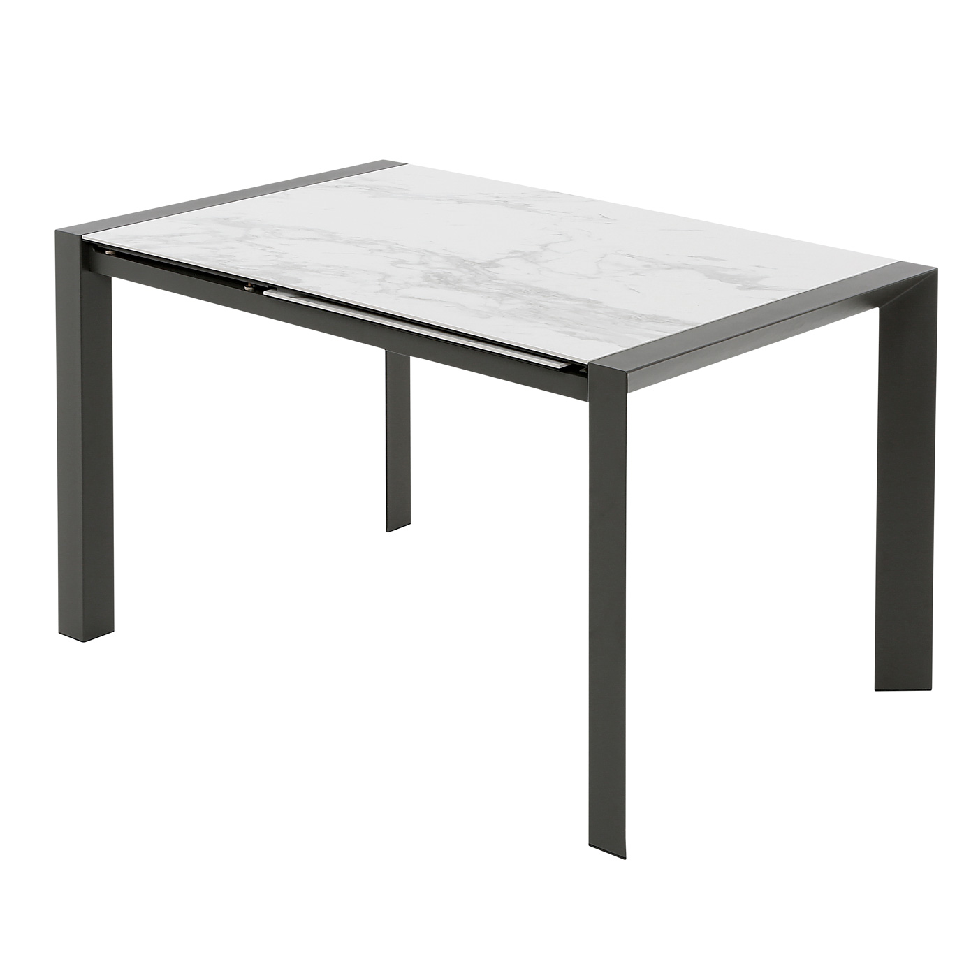 Carrara White Ceramic 1.22-1.82m Extending Table