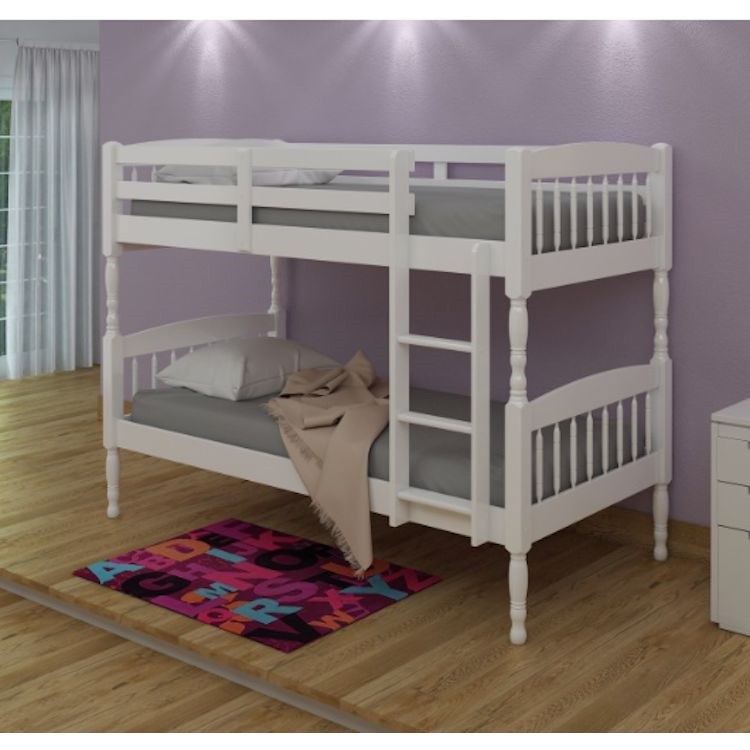 White Solid Pine Bunk Beds