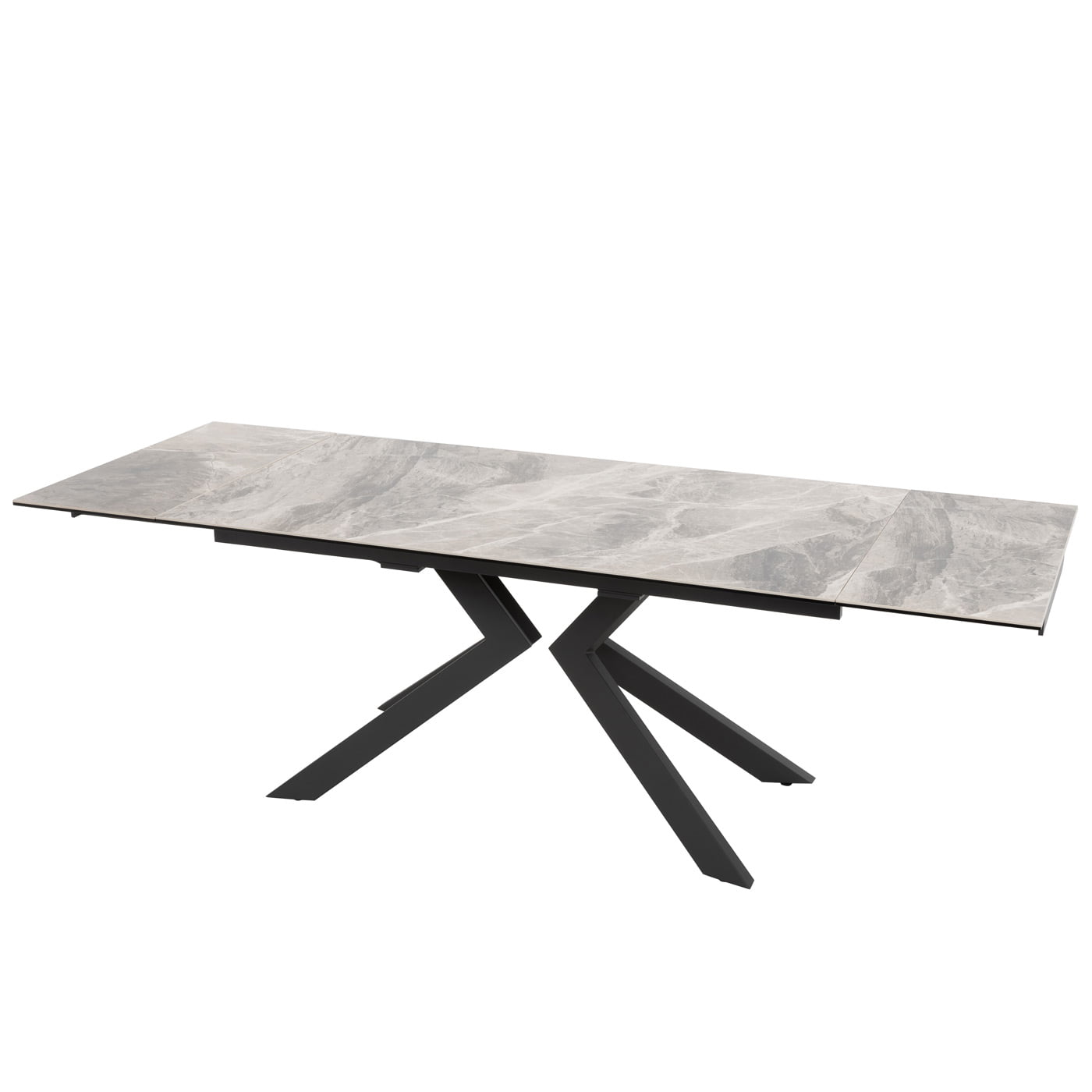 Ascoli Grey Marbled Ceramic extending dining table